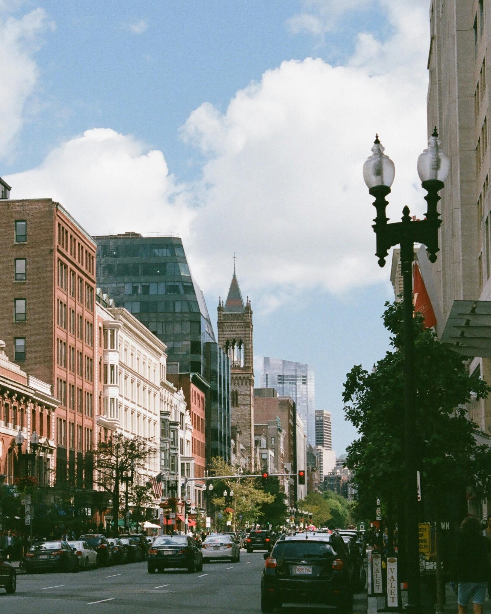 Street view in Back Bay, Boston, Massachusetts