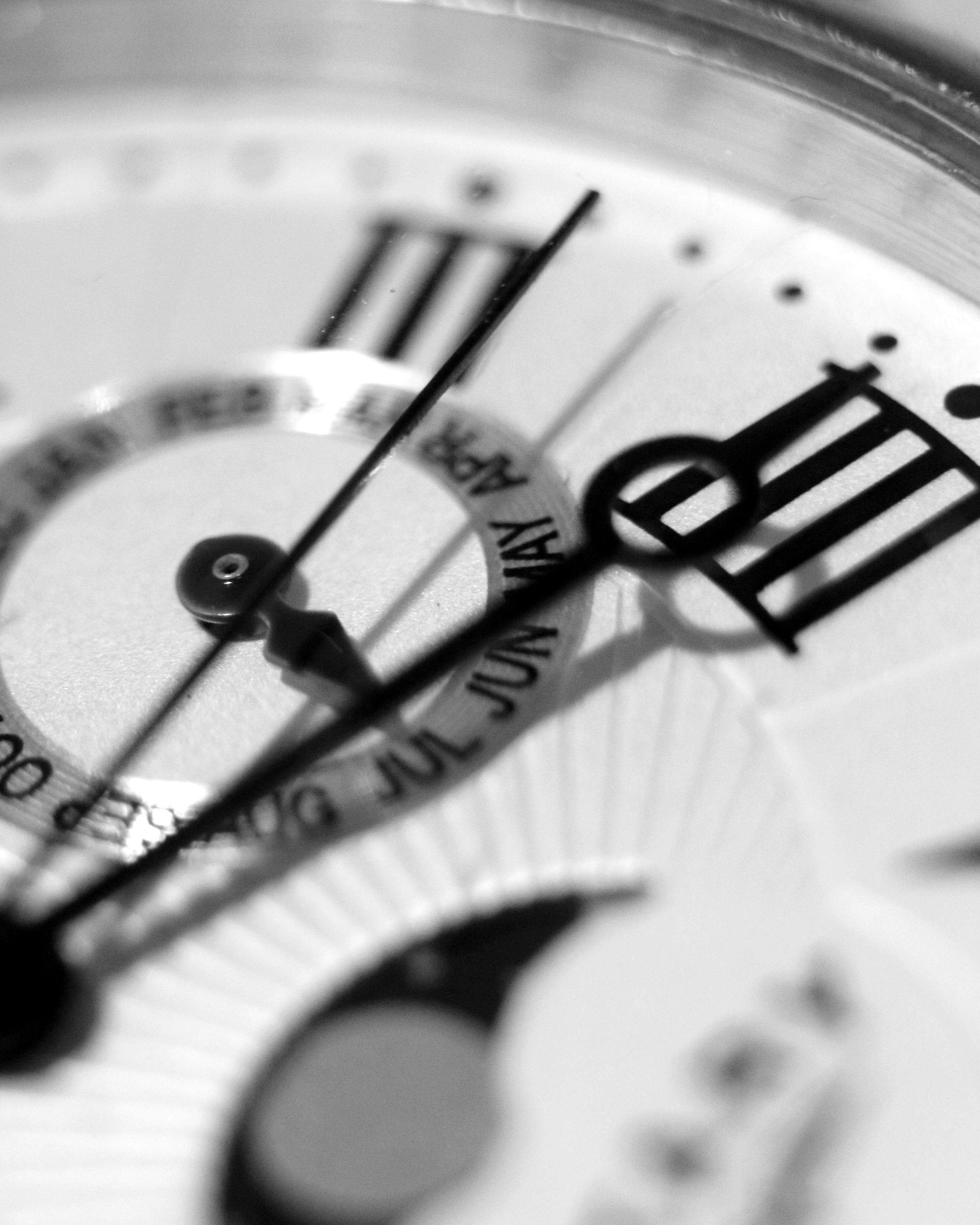 Close-up of a luxury watch face with Roman numerals